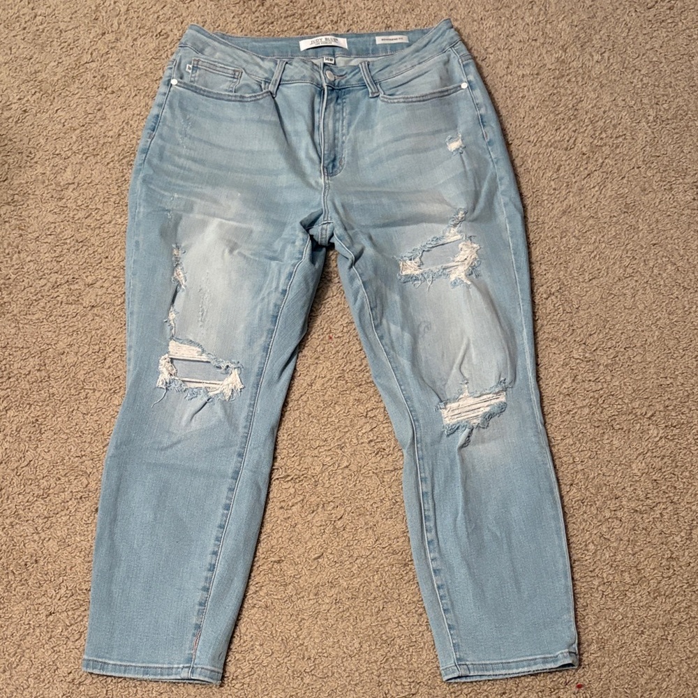 Judy Blue Casual Light Blue Boyfriend Jeans